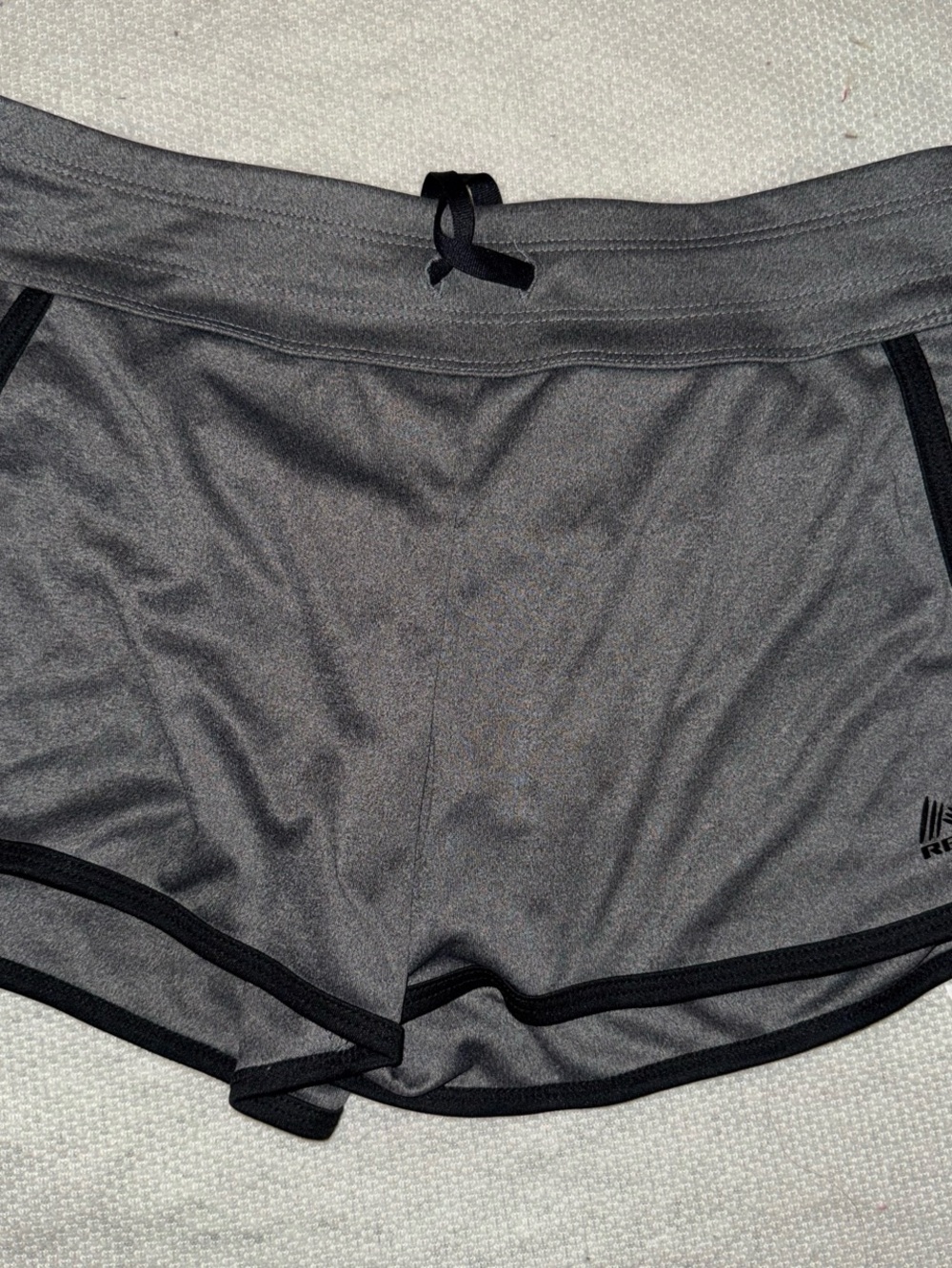 Under Armour Women's Charcoal Gray Athletic Shorts with Black Trim
